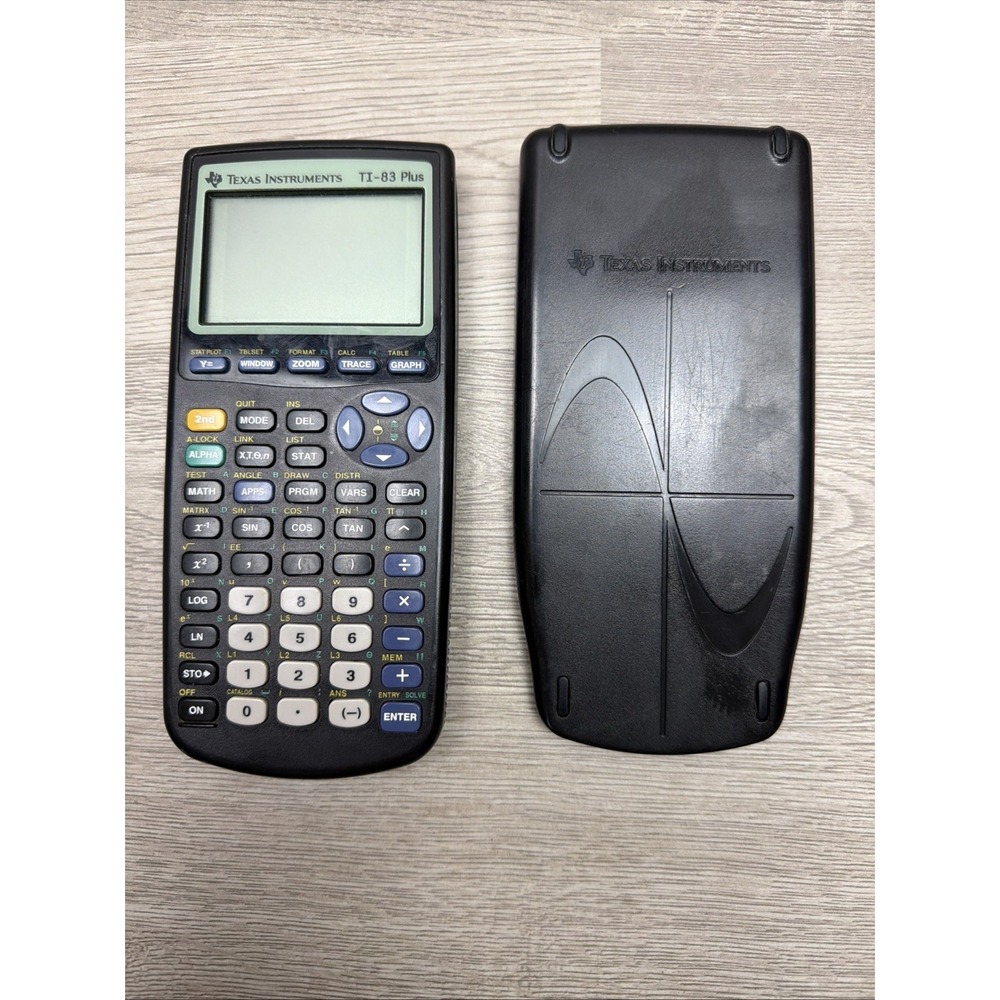 Texas Instruments TI-83 Plus Calculator, Tested, Working (No Back Battery Cover)
